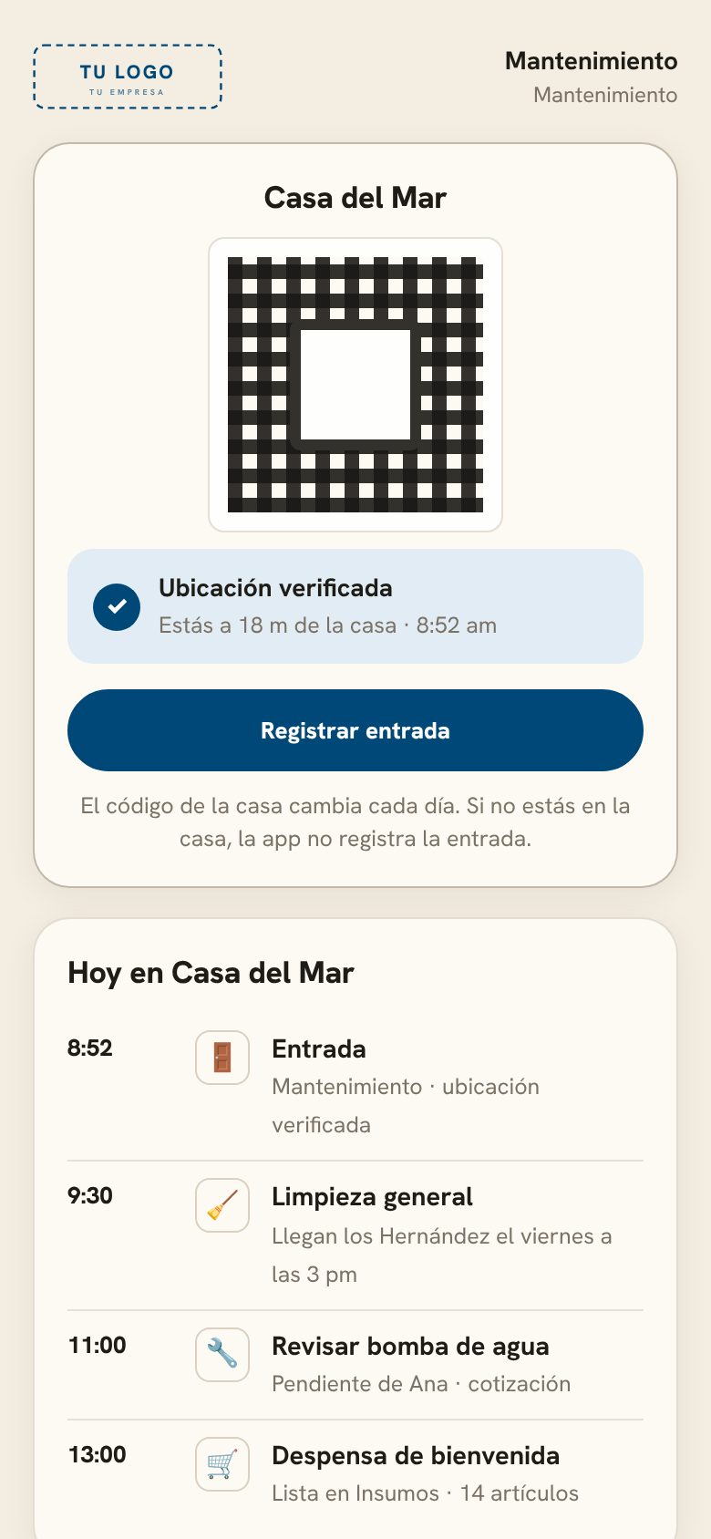Entrada del personal