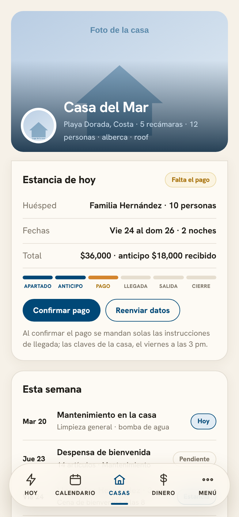 Ficha de casa